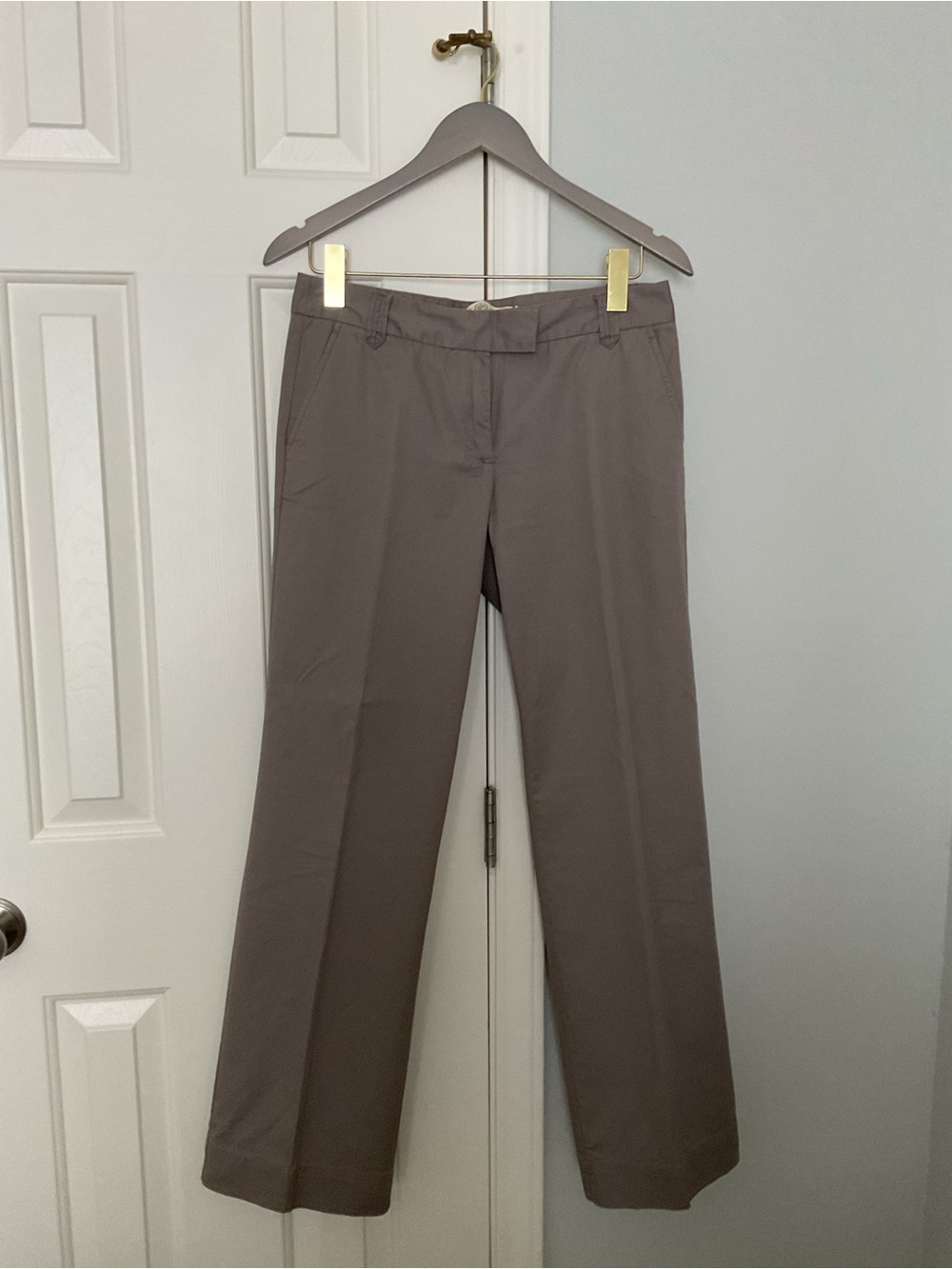 Classic Straight-Leg Chinos in Taupe